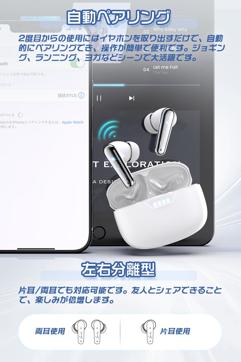 Amazon.co.jp: ワイヤレスイヤホン bluetooth5.4 ブルートゥース